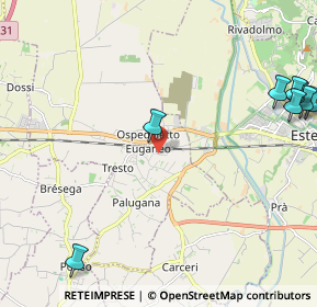 Mappa Via Canevare, 35045 Ospedaletto Euganeo PD, Italia (3.48727)