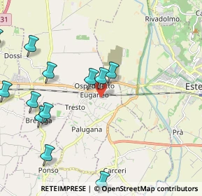 Mappa Via Canevare, 35045 Ospedaletto Euganeo PD, Italia (2.53583)