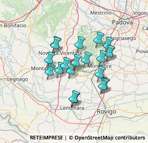 Mappa Via Canevare, 35045 Ospedaletto Euganeo PD, Italia (10.7375)