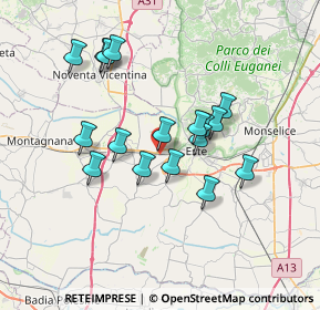 Mappa Via Canevare, 35045 Ospedaletto Euganeo PD, Italia (6.18294)