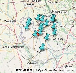 Mappa 27020 Olevano di Lomellina PV, Italia (10.91)