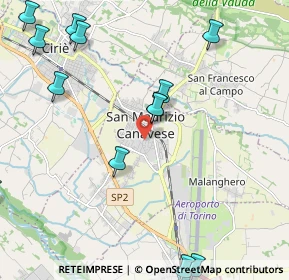 Mappa Via Campo Sportivo, 10077 San Maurizio Canavese TO, Italia (2.88214)