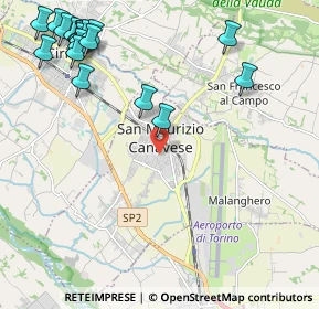 Mappa Via Campo Sportivo, 10077 San Maurizio Canavese TO, Italia (2.88722)