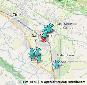 Mappa Via Campo Sportivo, 10077 San Maurizio Canavese TO, Italia (1.34909)