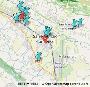 Mappa Via Campo Sportivo, 10077 San Maurizio Canavese TO, Italia (2.33308)