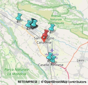 Mappa Via Campo Sportivo, 10077 San Maurizio Canavese TO, Italia (3.28667)