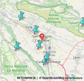 Mappa Via Campo Sportivo, 10077 San Maurizio Canavese TO, Italia (6.11182)