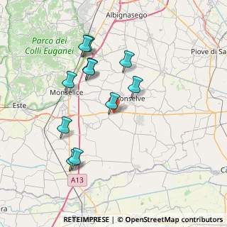 Mappa Viale Francia, 35020 Tribano PD, Italia (7.39545)