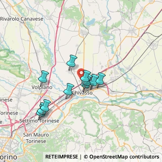 Mappa Via Giuseppina Angiolina Sacco, 10034 Chivasso TO, Italia (5.88091)