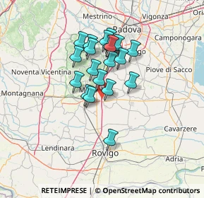 Mappa A13, 35043 Monselice PD, Italia (10.4325)