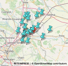 Mappa Via Traversa Mazzini, 10037 Torrazza Piemonte TO, Italia (10.6865)