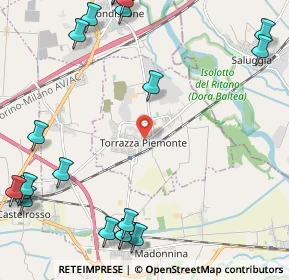 Mappa Via Traversa Mazzini, 10037 Torrazza Piemonte TO, Italia (3.2565)