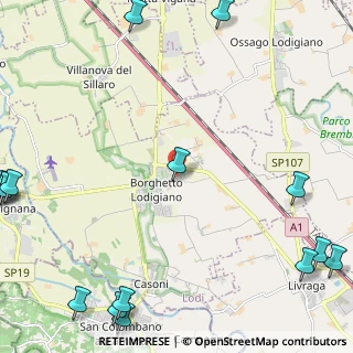 Mappa Via Giuseppe Verdi, 26812 Borghetto Lodigiano LO, Italia (3.782)