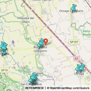 Mappa Via Giuseppe Verdi, 26812 Borghetto Lodigiano LO, Italia (3.545)
