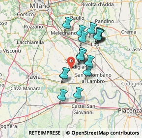 Mappa VIA Donizetti 19 Villanterio, 27019 Villanterio PV, Italia (11.40278)