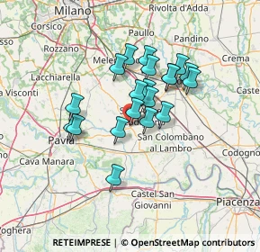 Mappa VIA Donizetti 19 Villanterio, 27019 Pavia PV, Italia (10.436)