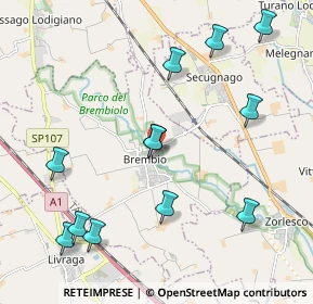 Mappa Via Roma, 26822 Brembio LO, Italia (2.335)