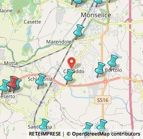 Mappa Fraz. Cà Oddo, 35043 Monselice PD, Italia (3.08765)