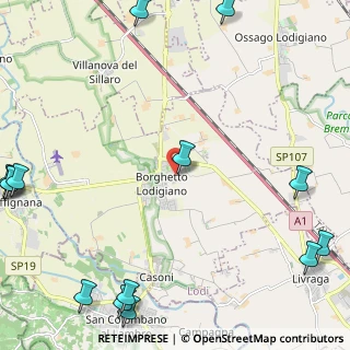 Mappa Via Palmiro Togliatti, 26812 Borghetto Lodigiano LO, Italia (3.66143)