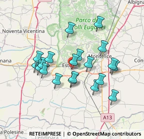 Mappa Via Lorenzo de Antoni, 35042 Este PD, Italia (6.3585)