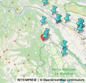 Mappa Via Baratonia, 10070 Fiano TO, Italia (5.83)