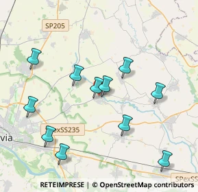 Mappa Via del Riso, 27010 Cura Carpignano PV, Italia (4.07273)
