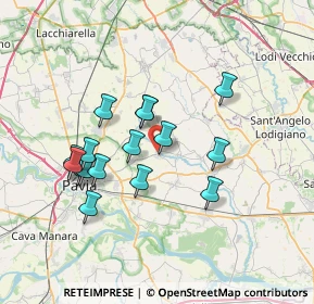 Mappa Via del Riso, 27010 Cura Carpignano PV, Italia (6.37563)