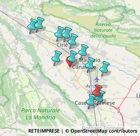 Mappa Via Vittime delle Foibe, 10073 Ciriè TO, Italia (3.32923)