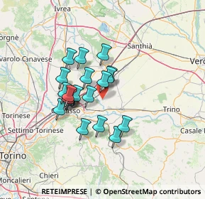 Mappa Via Crescentino, 13040 Saluggia VC, Italia (10.458)