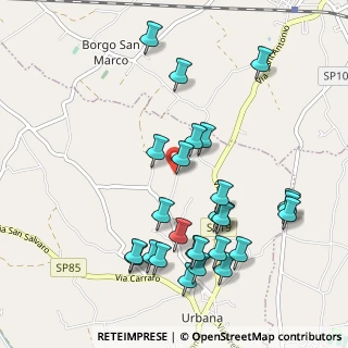 Mappa Via Ponteselli di Sopra, 35040 Urbana PD, Italia (1.08889)