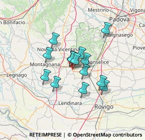 Mappa Via Giuseppe Verdi, 35040 Carceri PD, Italia (9.51929)