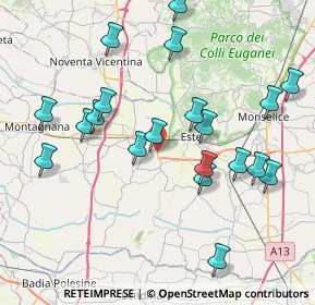 Mappa Via Giuseppe Verdi, 35040 Carceri PD, Italia (8.382)