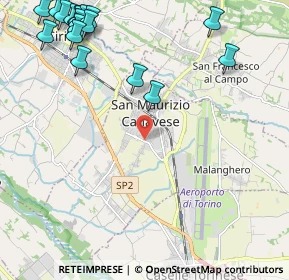 Mappa Viale Europa, 10077 San Maurizio Canavese TO, Italia (3.07556)