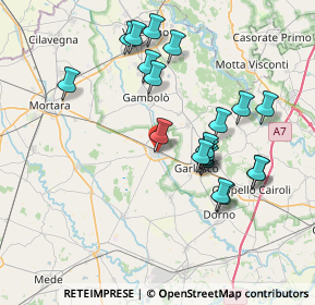 Mappa Via Guglielmo Marconi, 27020 Tromello PV, Italia (7.3775)