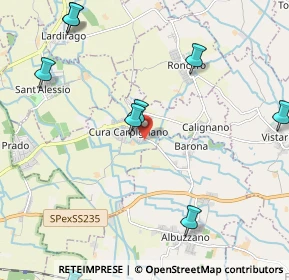 Mappa Via Giacomo Leopardi, 27010 Cura Carpignano PV, Italia (3.12091)