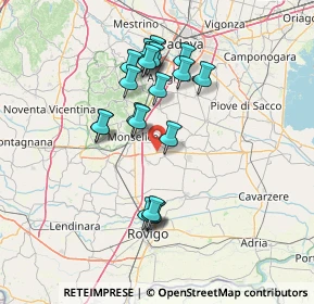 Mappa Via Pozzetto, 35043 Monselice PD, Italia (12.838)