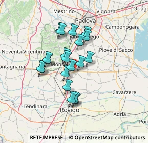 Mappa Via Pozzetto, 35043 Monselice PD, Italia (10.789)