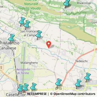 Mappa Via Malanghero, 10070 San Francesco Al Campo TO, Italia (3.78308)