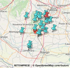 Mappa Via Gaetano Longo, 35042 Este PD, Italia (11.4485)