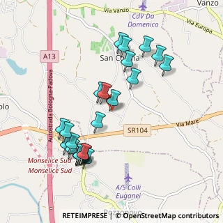 Mappa Via Cuora, 35043 Monselice PD, Italia (0.99217)