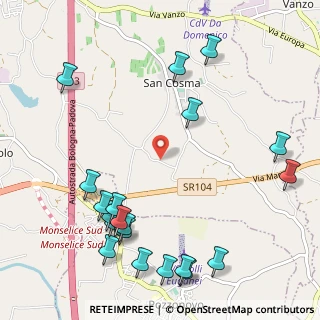 Mappa Via Cuora, 35043 Monselice PD, Italia (1.382)