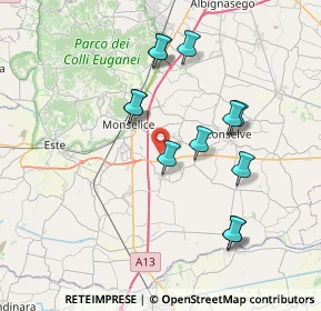 Mappa Via Cuora, 35043 Monselice PD, Italia (6.9975)