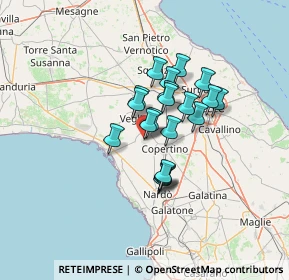 Mappa Via Emilia, 73045 Leverano LE, Italia (9.963)