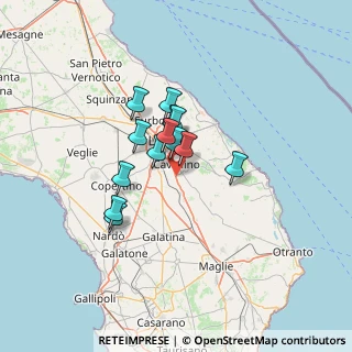 Mappa Via Edoardo Casetti, 73020 Cavallino LE, Italia (10.01231)
