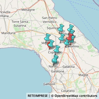 Mappa Via Giuseppe Garibaldi, 73045 Leverano LE, Italia (11.88538)