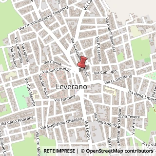Mappa Via Sindaco Caracciolo, 46, 73045 Leverano, Lecce (Puglia)