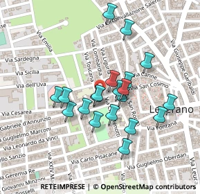 Mappa Via dei Tigli, 73045 Leverano LE, Italia (0.2055)