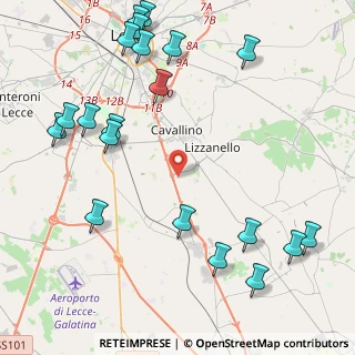 Mappa Martignano, 73020 Cavallino LE, Italia (6.0505)
