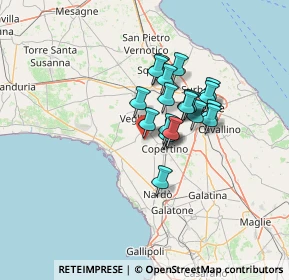 Mappa 73045 Leverano LE, Italia (9.9235)