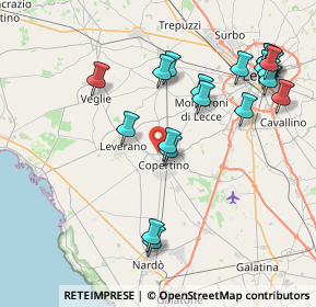 Mappa SP Copertino-Leverano km 6, 73043 Copertino LE, Italia (9.5645)